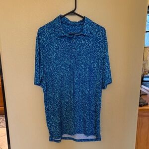 Men's Blue Dry Fit Golf Shirt